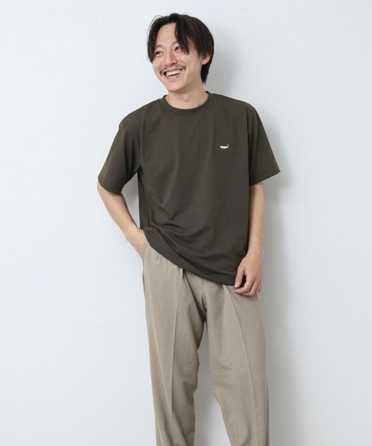 NOLLEY'S goodman「《吸水速乾・UVカット》クジラ刺しゅう クルーネックTシャツ」|Tシャツ・カットソー|