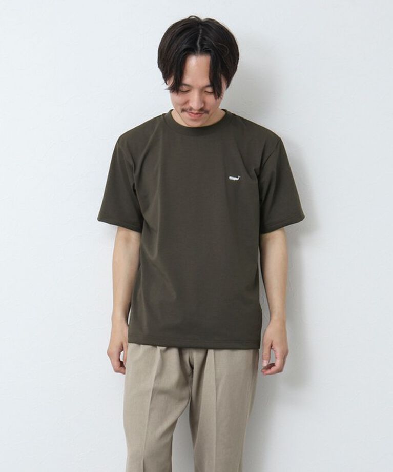 NOLLEY'S goodman「《吸水速乾・UVカット》クジラ刺しゅう クルーネックTシャツ」|Tシャツ・カットソー|