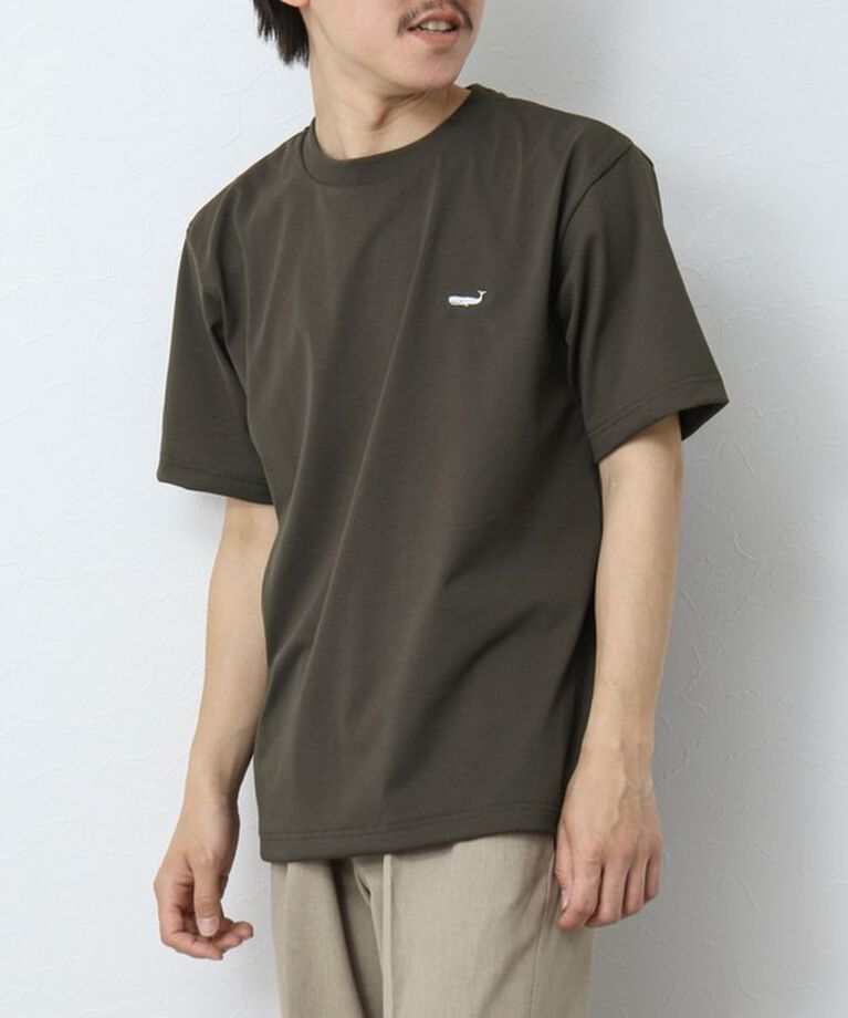 NOLLEY'S goodman「《吸水速乾・UVカット》クジラ刺しゅう クルーネックTシャツ」|Tシャツ・カットソー|