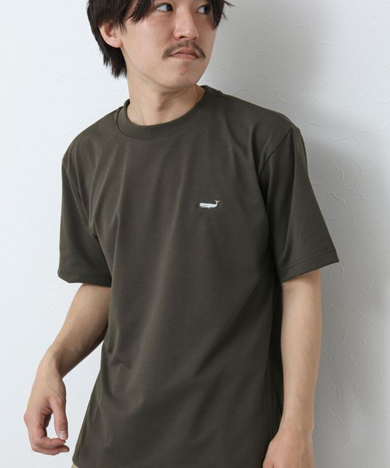 NOLLEY'S goodman「《吸水速乾・UVカット》クジラ刺しゅう クルーネックTシャツ」|Tシャツ・カットソー|
