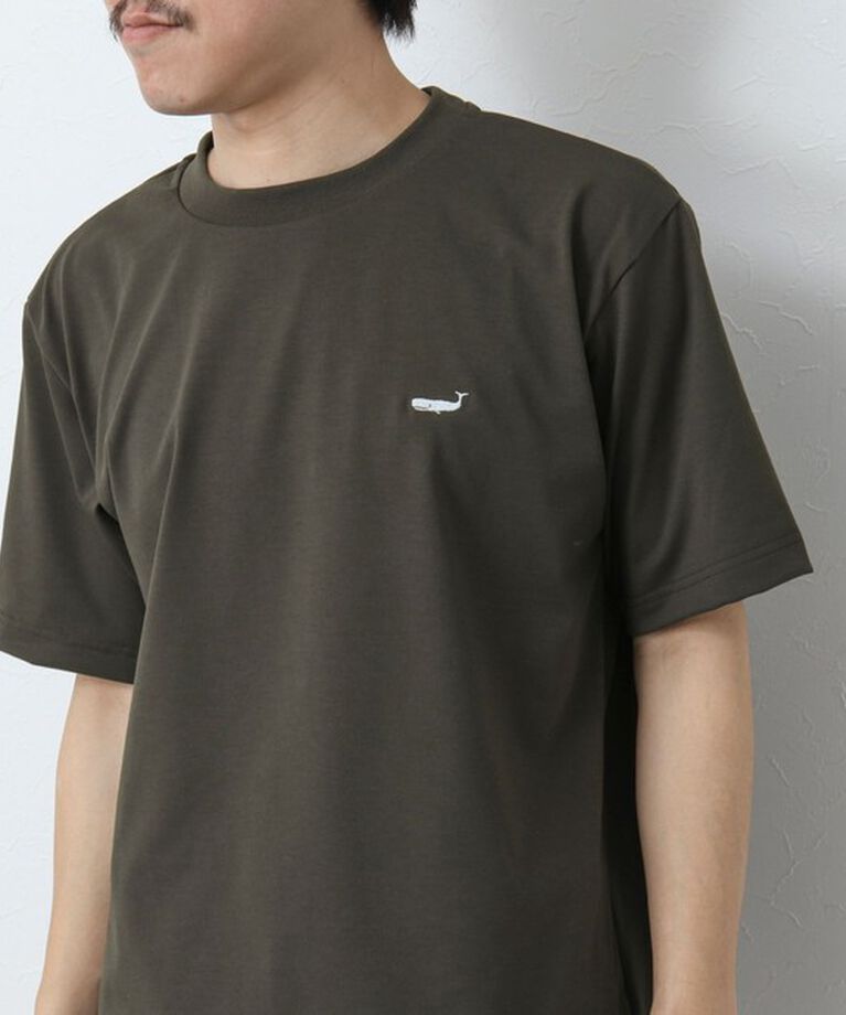 NOLLEY'S goodman「《吸水速乾・UVカット》クジラ刺しゅう クルーネックTシャツ」|Tシャツ・カットソー|