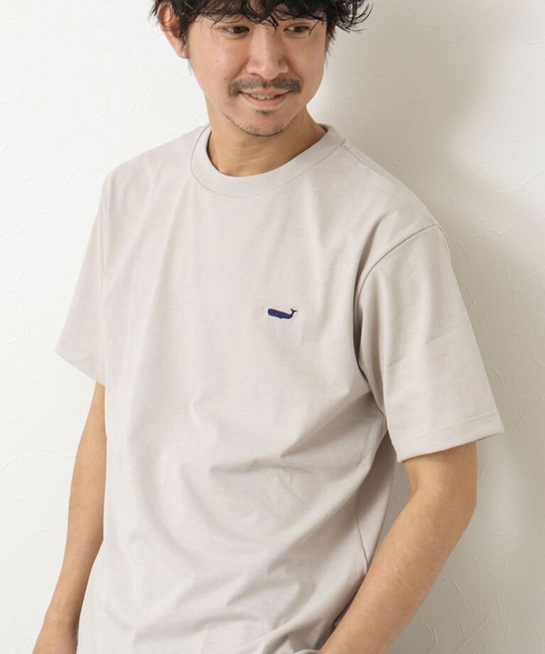 NOLLEY'S goodman「《吸水速乾・UVカット》クジラ刺しゅう クルーネックTシャツ」|Tシャツ・カットソー|