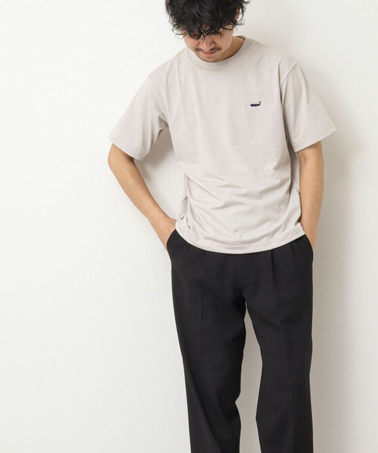NOLLEY'S goodman「《吸水速乾・UVカット》クジラ刺しゅう クルーネックTシャツ」|Tシャツ・カットソー|
