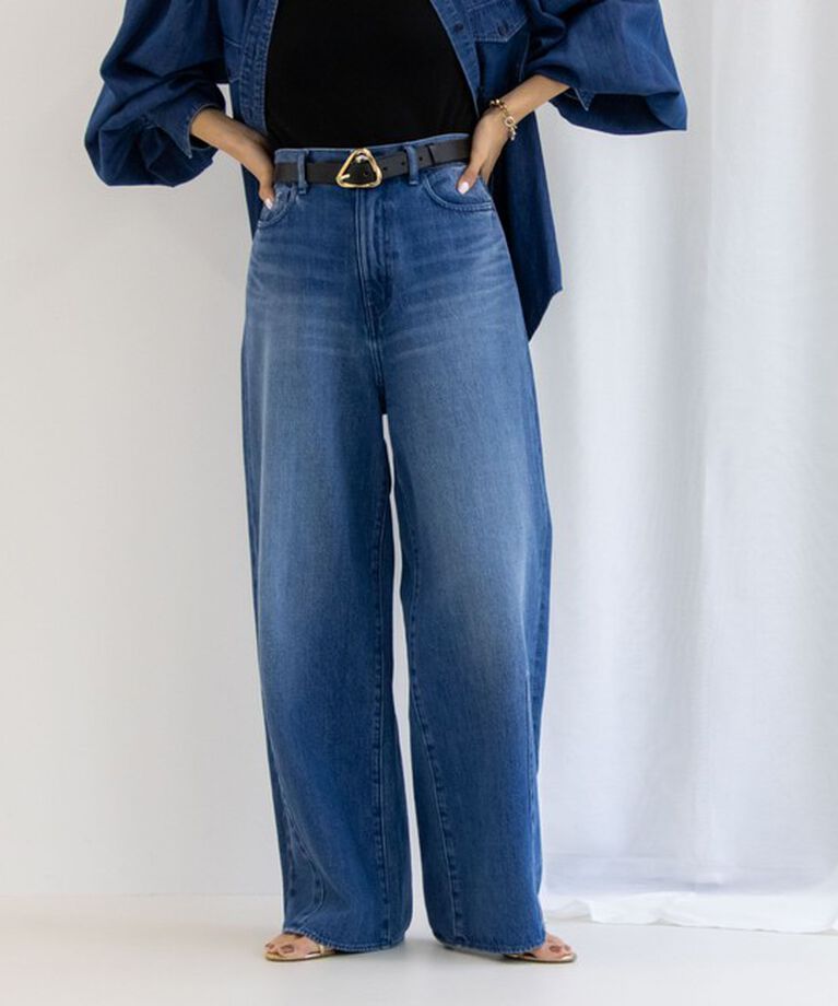Rie Miller「【RM denim】ハイウエストバギーデニム」|デニム|