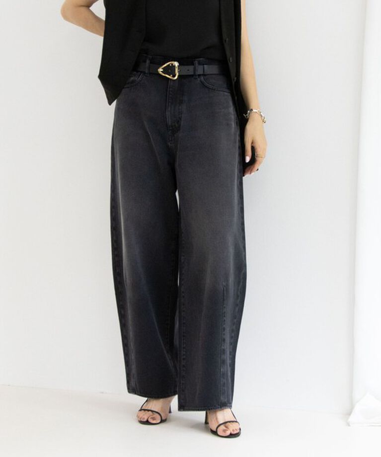 Rie Miller「【RM denim】ハイウエストバギーデニム」|デニム|