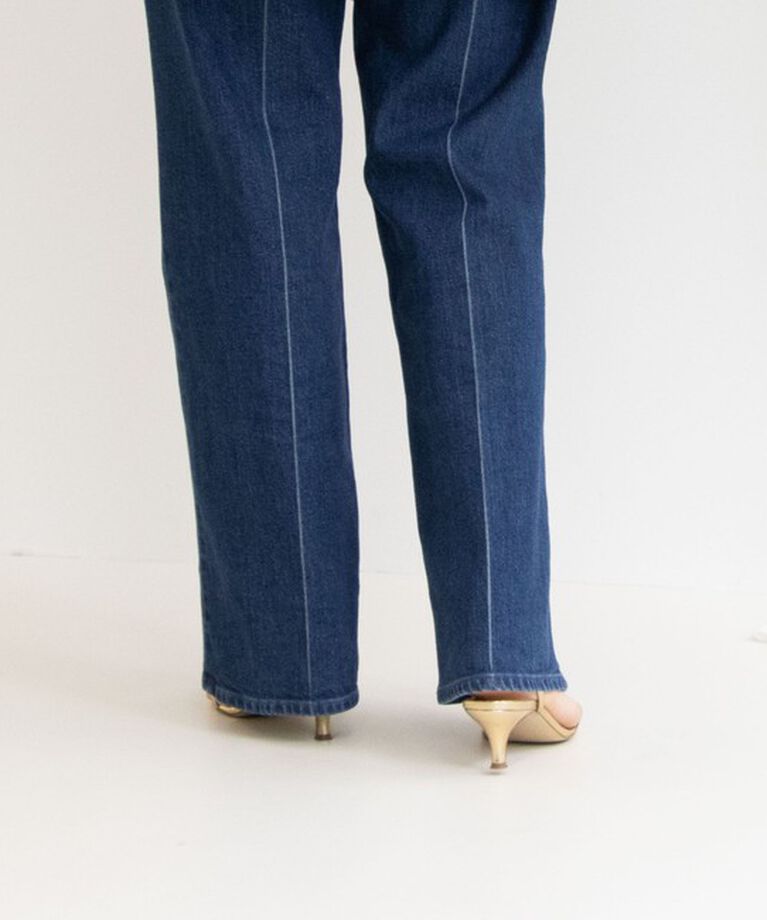 Rie Miller「【RM denim】センタープレスハイウエストデニム」|デニム|