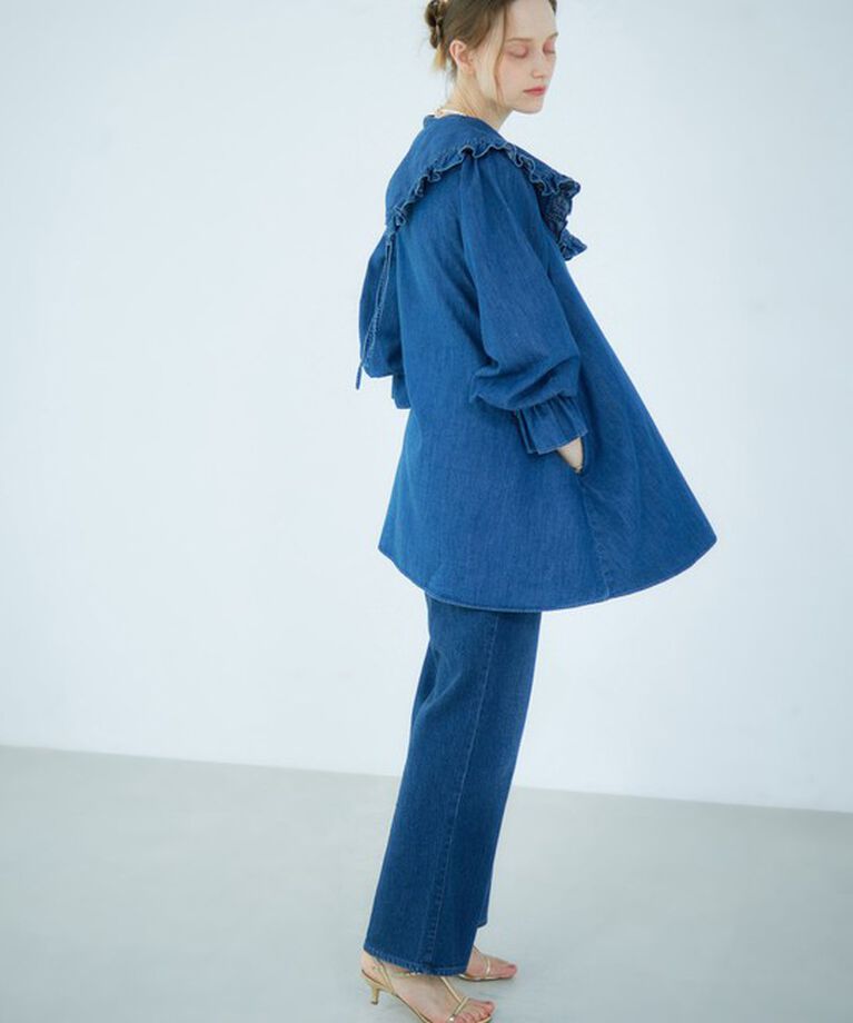 Rie Miller「【RM denim】センタープレスハイウエストデニム」|デニム|