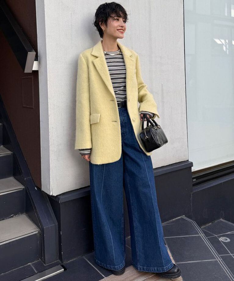 Rie Miller「【RM denim】ワイドスラックスデニム」|デニム|