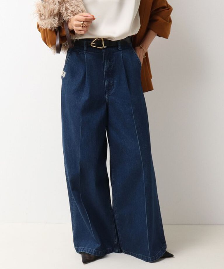 Rie Miller「【RM denim】ワイドスラックスデニム」|デニム|