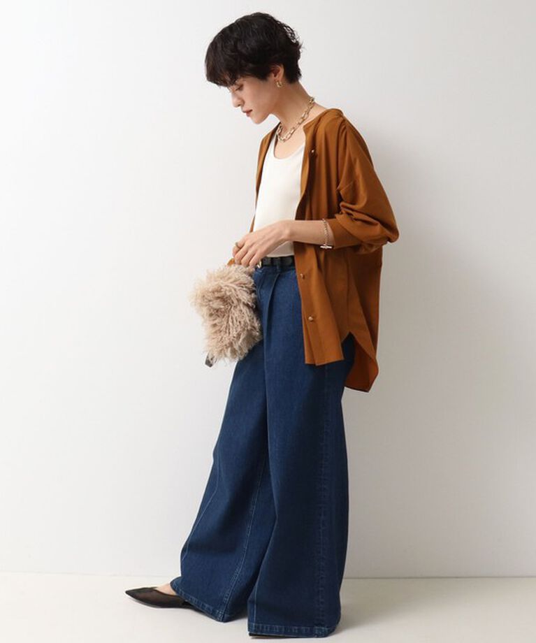 Rie Miller「【RM denim】ワイドスラックスデニム」|デニム|