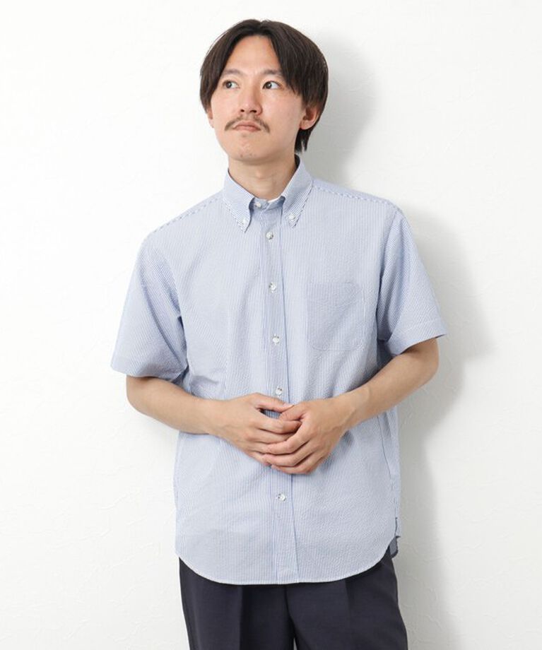 NOLLEY'S goodman「DotAirサッカー 撥水BD半袖シャツ」|シャツ・ブラウス|