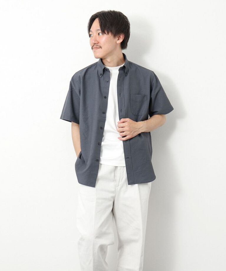 NOLLEY'S goodman「DotAirサッカー 撥水BD半袖シャツ」|シャツ・ブラウス|