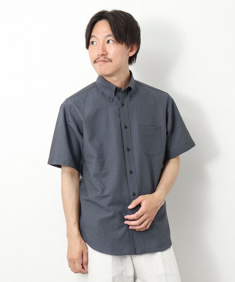 NOLLEY'S goodman「DotAirサッカー 撥水BD半袖シャツ」|シャツ・ブラウス|