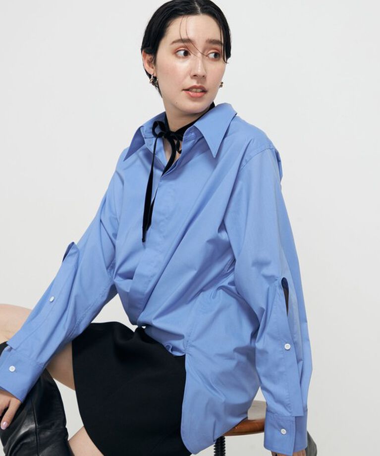 Rie Miller「ロングポイントカラーマルチWAYシャツ」|シャツ・ブラウス|