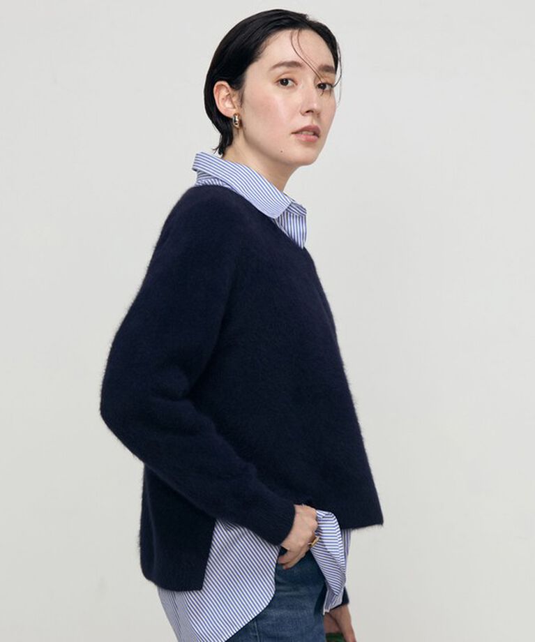 NOLLEY'S「ヘアリーVネックプルオーバーニット」|ニット・セーター|