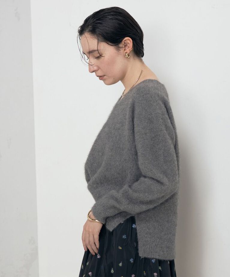 NOLLEY'S「ヘアリーVネックプルオーバーニット」|ニット・セーター|