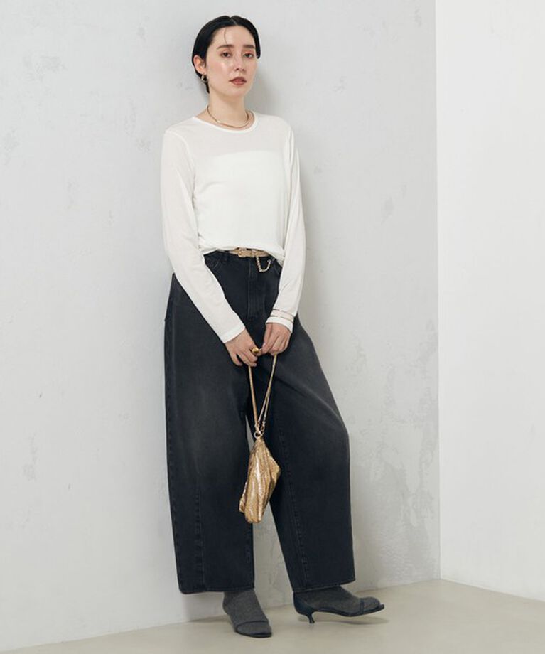 Rie Miller「シアーストレッチロンT」|Tシャツ・カットソー|