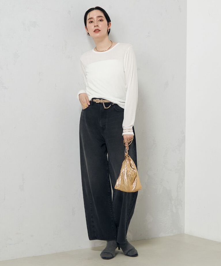 Rie Miller「シアーストレッチロンT」|Tシャツ・カットソー|