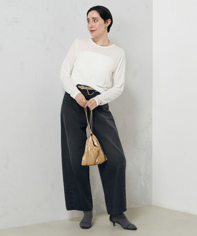 Rie Miller「シアーストレッチロンT」|Tシャツ・カットソー|