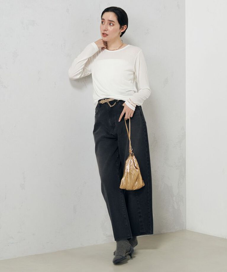 Rie Miller「シアーストレッチロンT」|Tシャツ・カットソー|