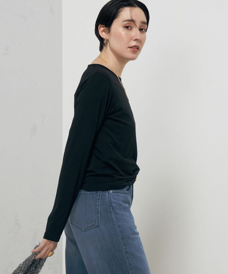 Rie Miller「シアーストレッチロンT」|Tシャツ・カットソー|
