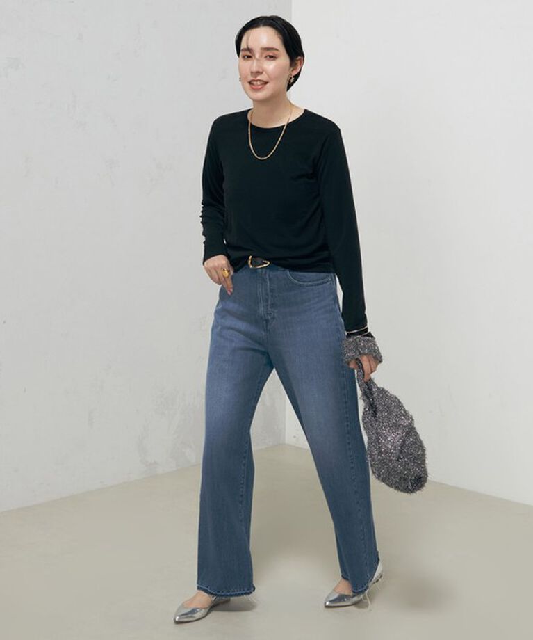 Rie Miller「シアーストレッチロンT」|Tシャツ・カットソー|