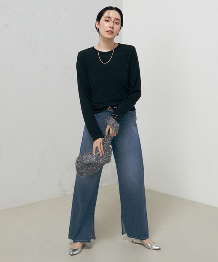 Rie Miller「シアーストレッチロンT」|Tシャツ・カットソー|