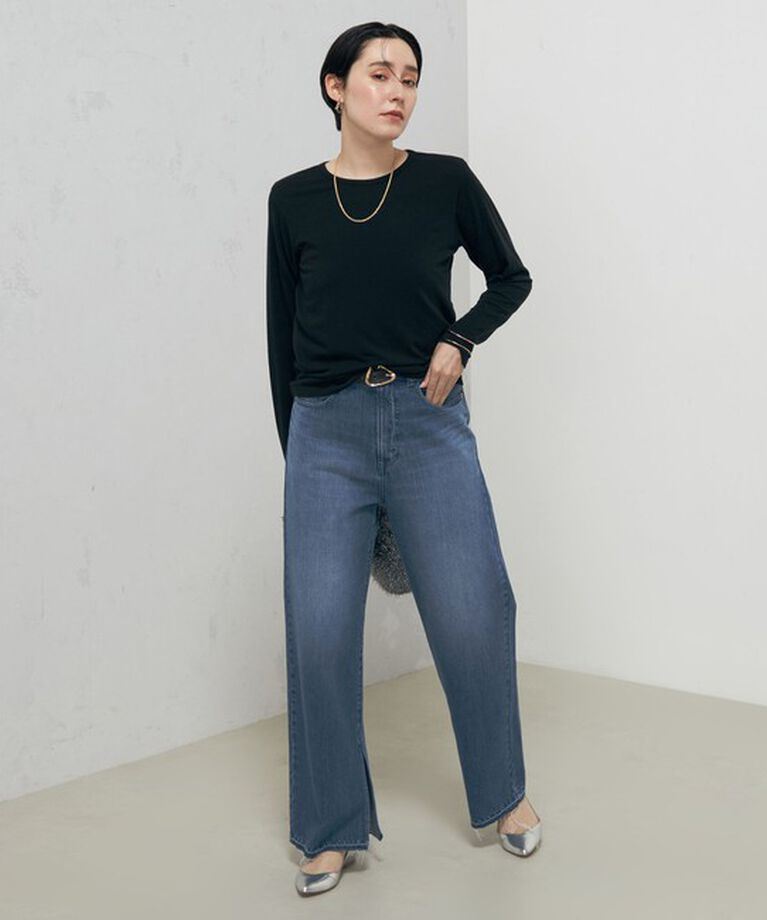 Rie Miller「シアーストレッチロンT」|Tシャツ・カットソー|