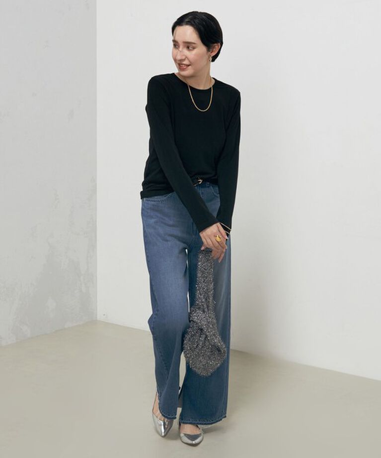 Rie Miller「シアーストレッチロンT」|Tシャツ・カットソー|