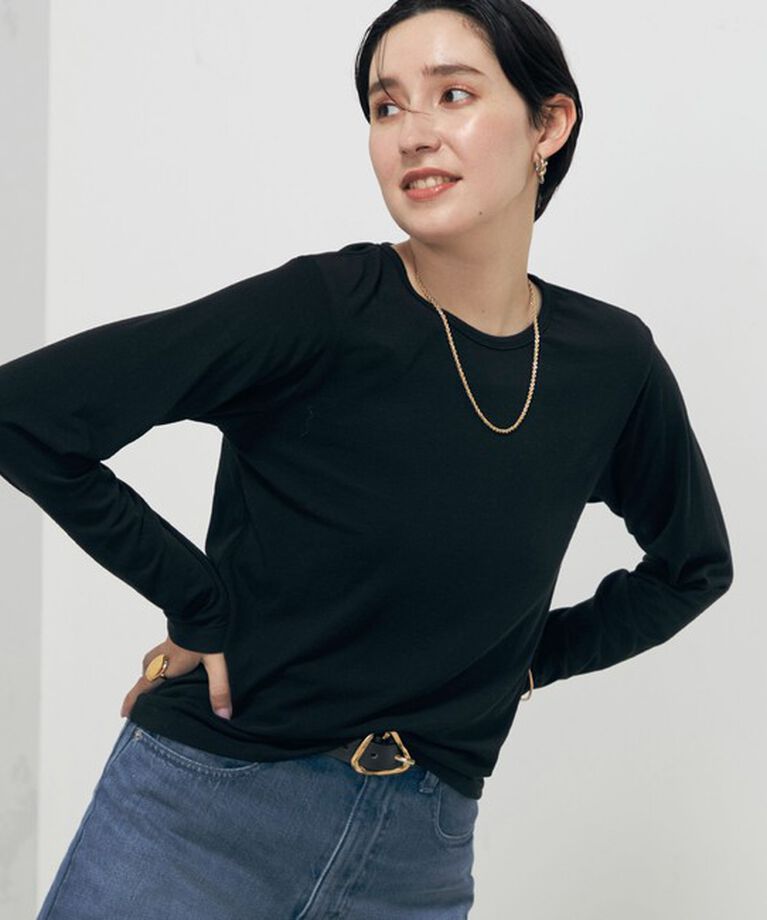 Rie Miller「シアーストレッチロンT」|Tシャツ・カットソー|