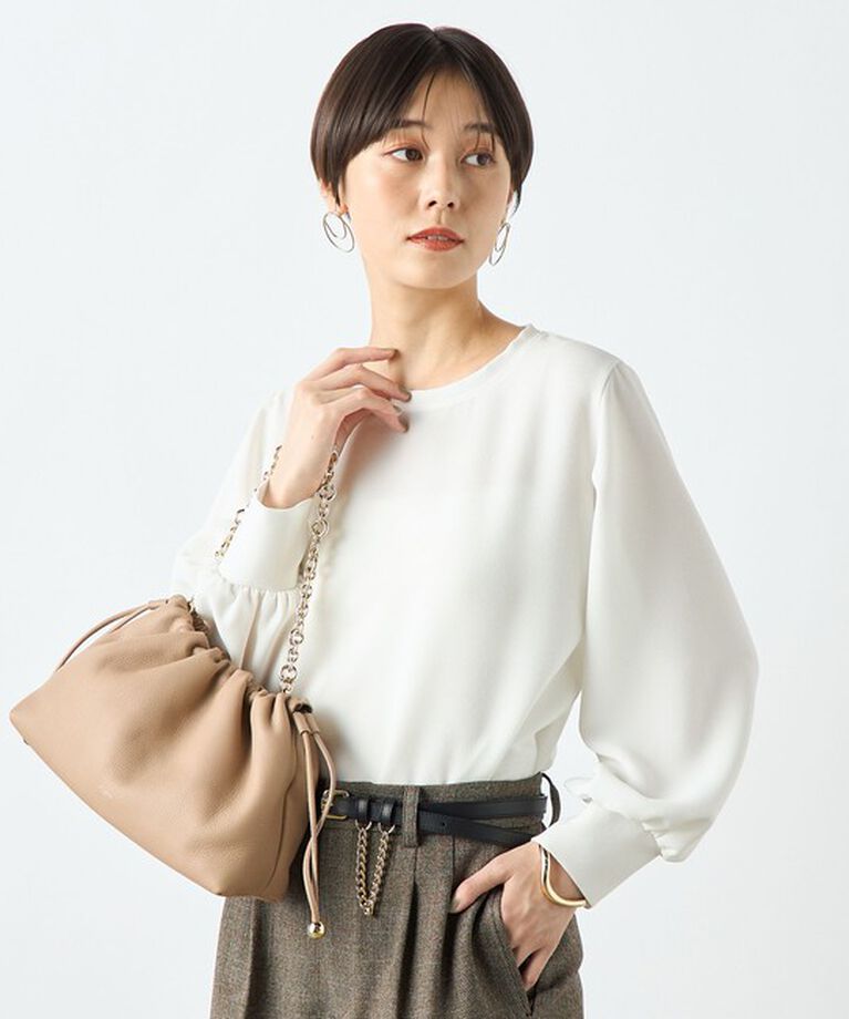 NOLLEY'S sophi「ジョーゼットボリュームスリーブブラウス」|シャツ・ブラウス|ホワイト
