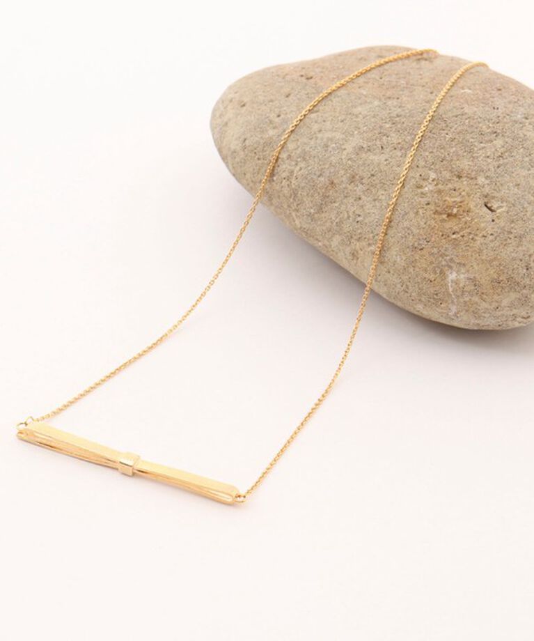 NOLLEY'S「【ucalypt/ユーカリプト】Linear Ribbon Necklace」|ネックレス|ゴールド