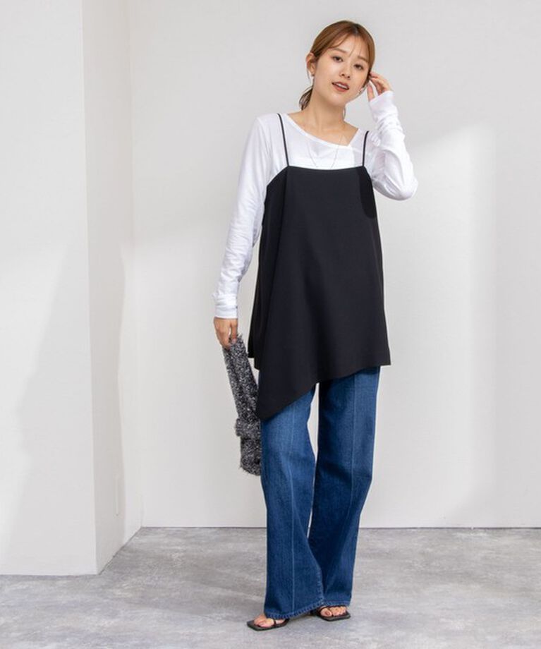 NOLLEY'S「ハイツイストコットンアシメ2WAYプルオーバーカットソー」|Tシャツ・カットソー|