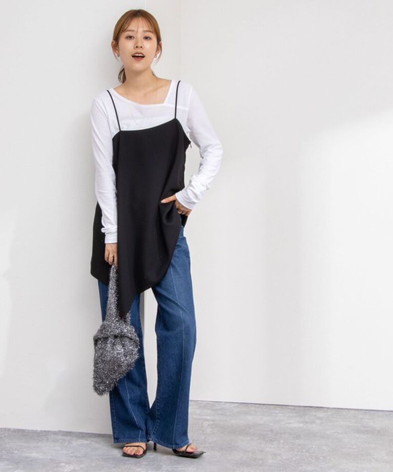 NOLLEY'S「ハイツイストコットンアシメ2WAYプルオーバーカットソー」|Tシャツ・カットソー|