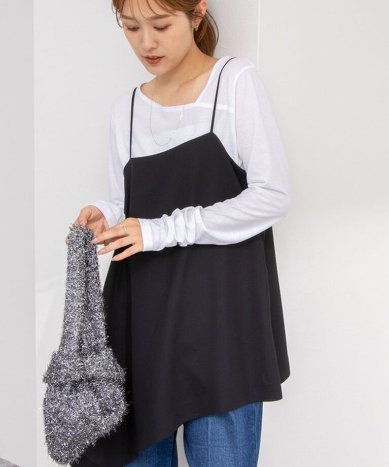 NOLLEY'S「ハイツイストコットンアシメ2WAYプルオーバーカットソー」|Tシャツ・カットソー|