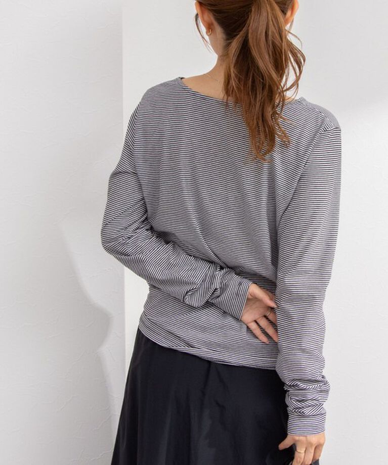 NOLLEY'S「ハイツイストコットンアシメ2WAYプルオーバーカットソー」|Tシャツ・カットソー|