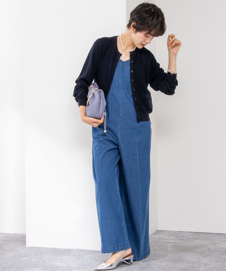 NOLLEY'S「《手洗い可能》ESPOIR 16G片畦クルーネックカーディガン」|カーディガン|