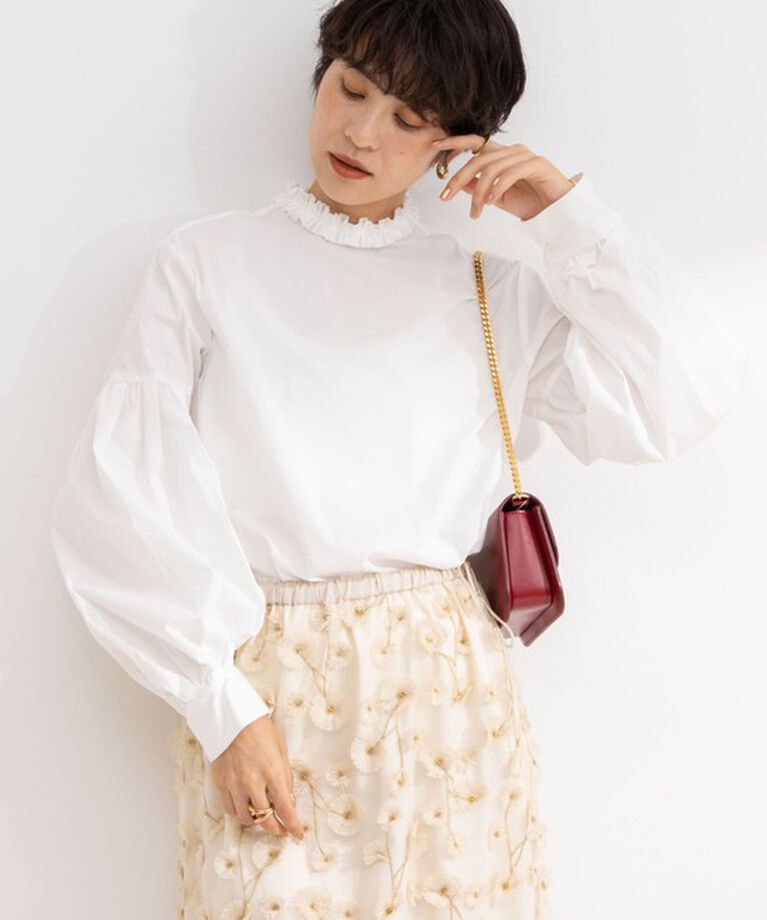 NOLLEY'S「【MARILYN MOON/マリリーンムーン】tuck frill sleeve blouse」|シャツ・ブラウス|