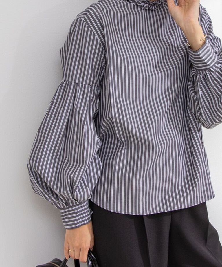 NOLLEY'S「【MARILYN MOON/マリリーンムーン】tuck frill sleeve blouse」|シャツ・ブラウス|