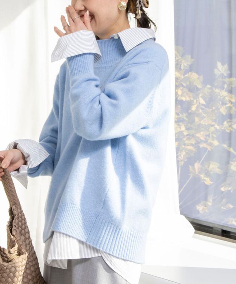 NOLLEY'S「《全骨格対応》カシミヤ混MUSICハイネックプルオーバーニット 24AW」|ニット・セーター|