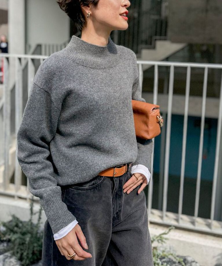 NOLLEY'S「《全骨格対応》カシミヤ混MUSICハイネックプルオーバーニット 24AW」|ニット・セーター|