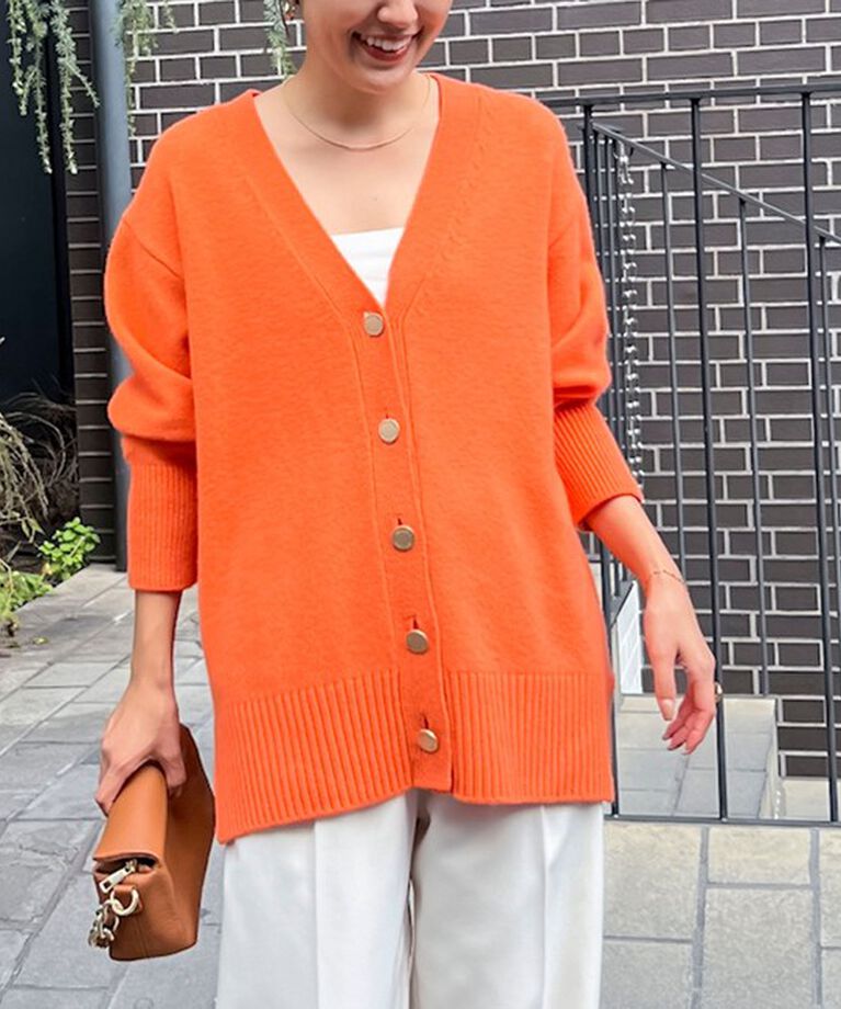 NOLLEY'S「カシミヤ混MUSICゆったりVネックカーディガン 24AW」|カーディガン|