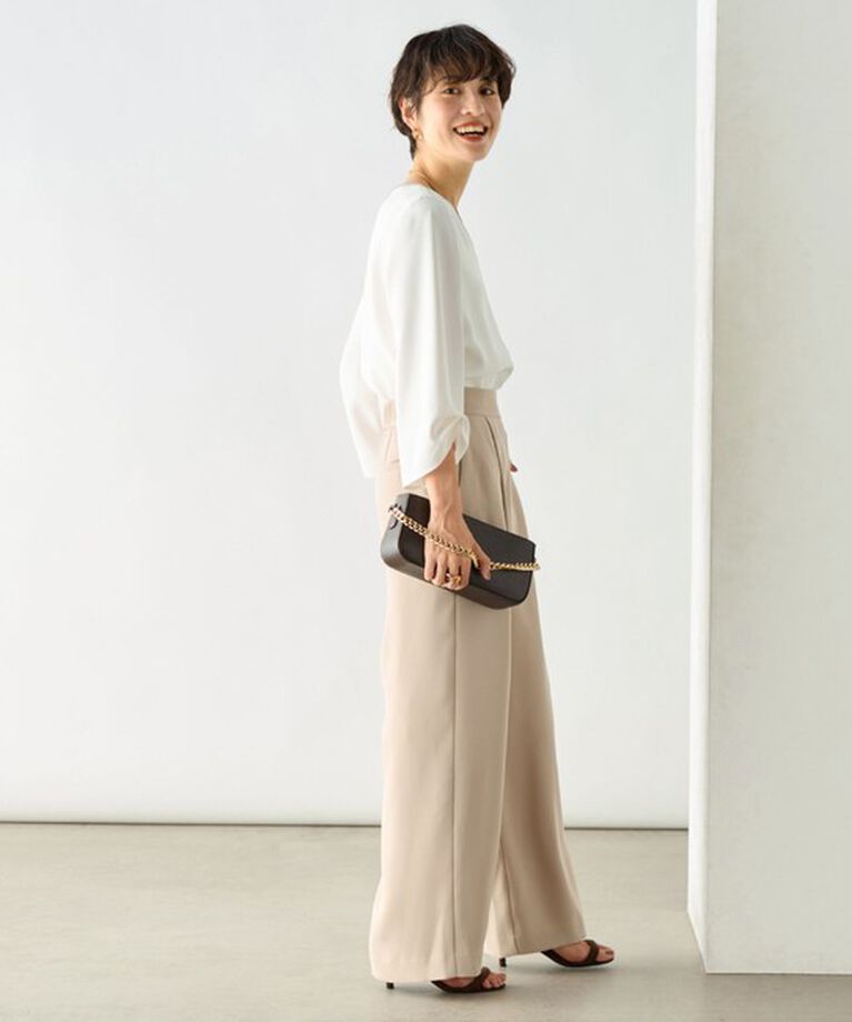 NOLLEY'S「《セットアップ対応》ウォッシャブルダブルクロスワイドパンツ」|その他|