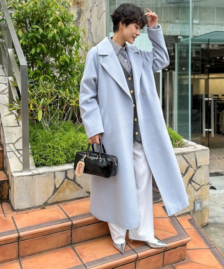 NOLLEY'S sophi「アンゴラロングベルテッドコート 24AW」|ダッフルコート|