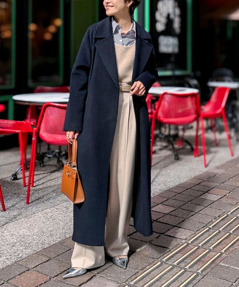 NOLLEY'S sophi「アンゴラロングベルテッドコート 24AW」|ダッフルコート|