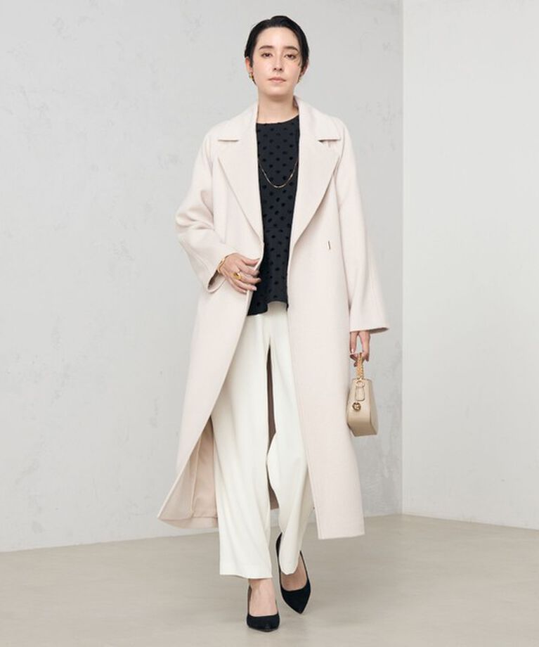 NOLLEY'S sophi「アンゴラロングベルテッドコート 24AW」|ダッフルコート|