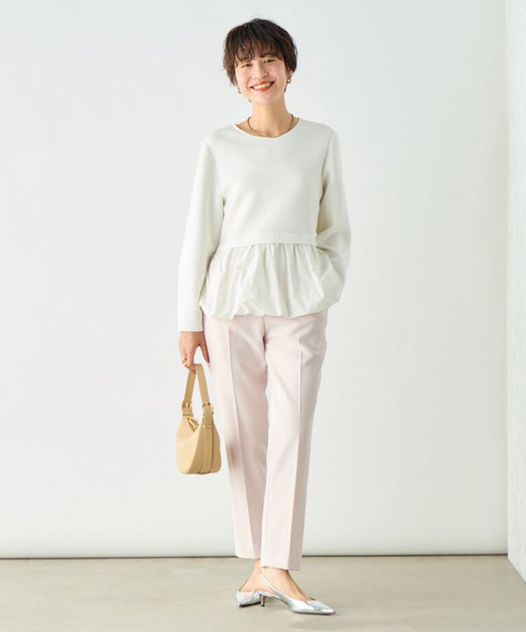 NOLLEY'S sophi「ウォッシャブルダンボール×タフタ バルーンプルオーバーカットソー」|Tシャツ・カットソー|