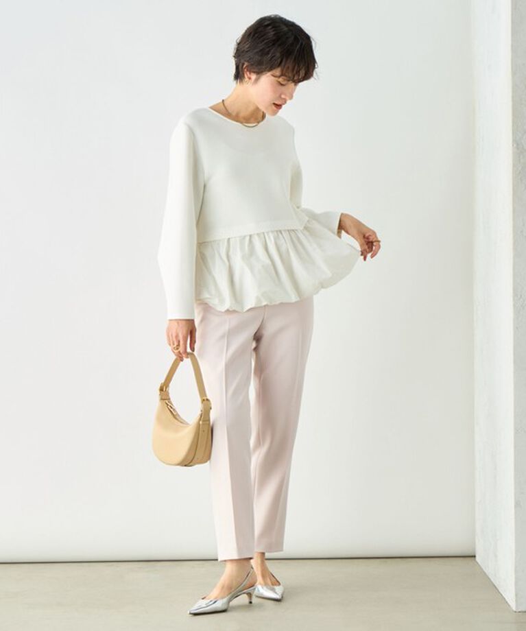 NOLLEY'S sophi「ウォッシャブルダンボール×タフタ バルーンプルオーバーカットソー」|Tシャツ・カットソー|