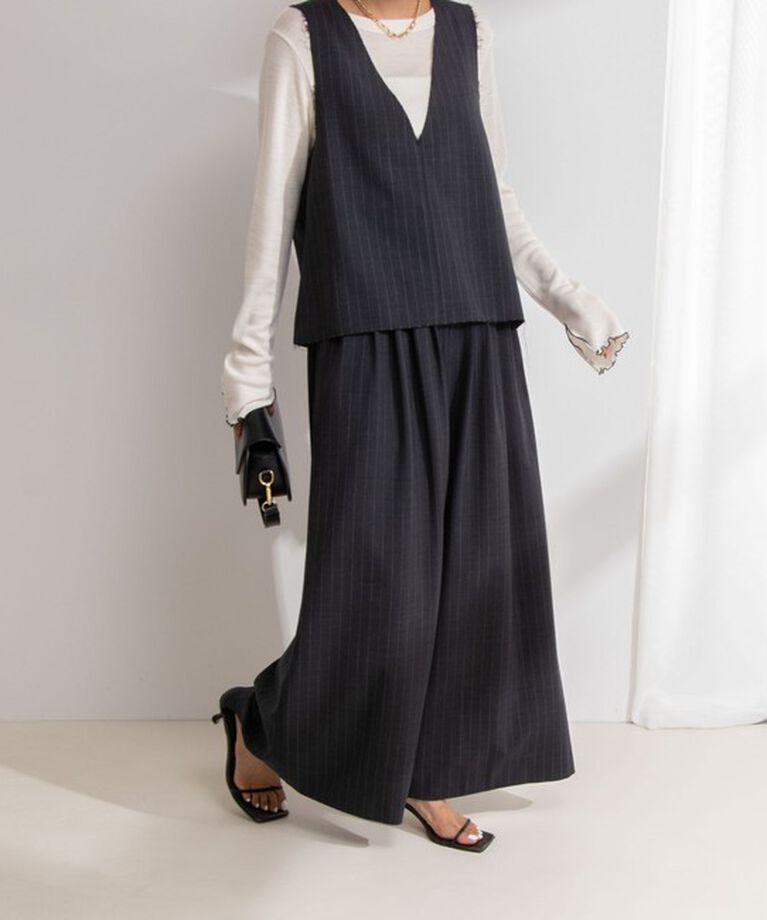 NOLLEY'S「◇【WEB限定サイズあり】《セットアップ対応》ウォッシャブルMannishワイドパンツ」|その他|