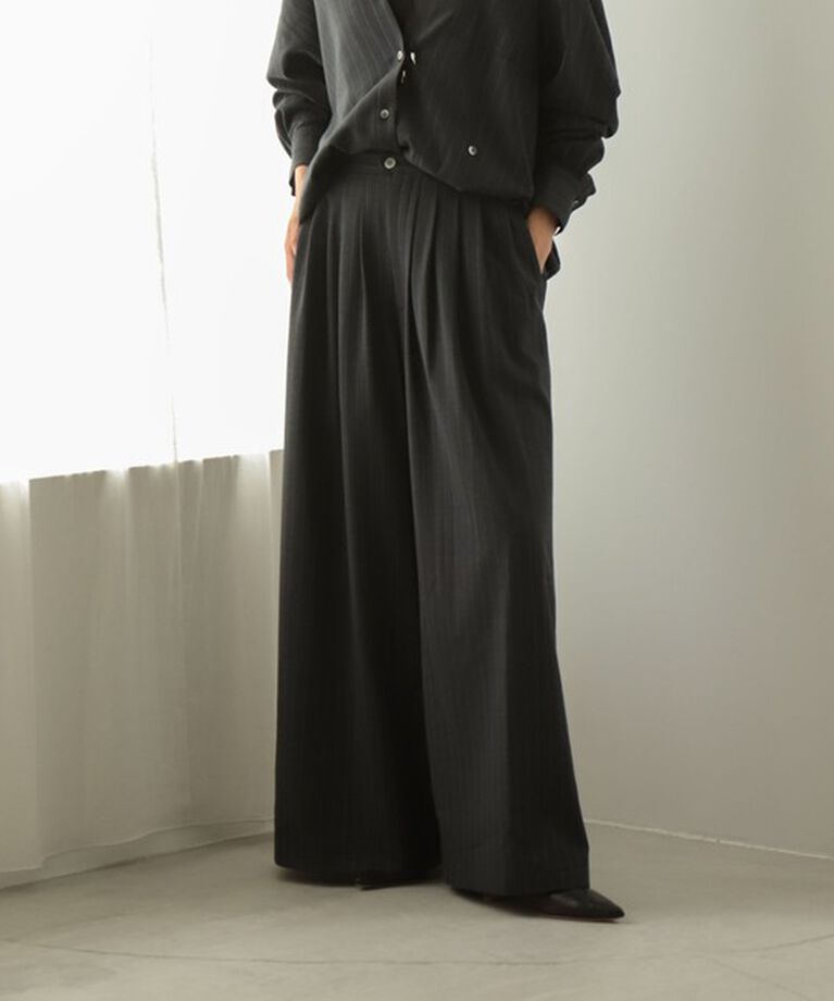NOLLEY'S「◇【WEB限定サイズあり】《セットアップ対応》ウォッシャブルMannishワイドパンツ」|その他|
